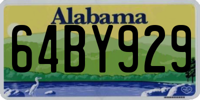 AL license plate 64BY929