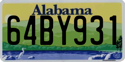 AL license plate 64BY931