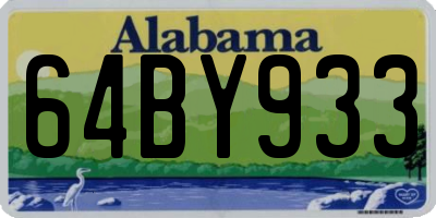 AL license plate 64BY933