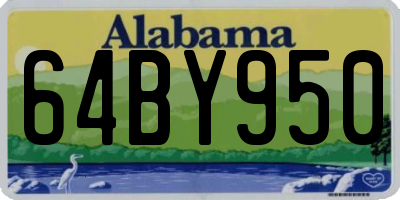 AL license plate 64BY950