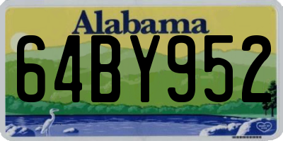 AL license plate 64BY952
