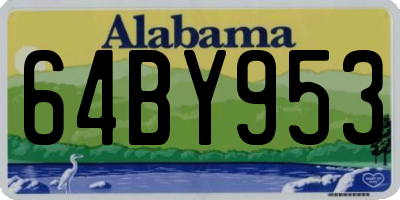 AL license plate 64BY953