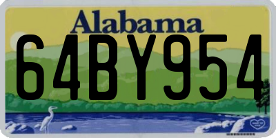 AL license plate 64BY954