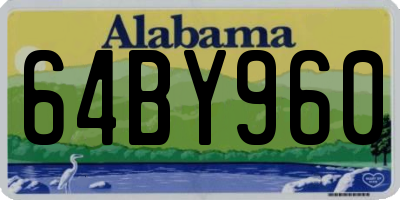 AL license plate 64BY960