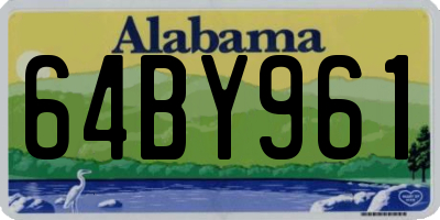 AL license plate 64BY961