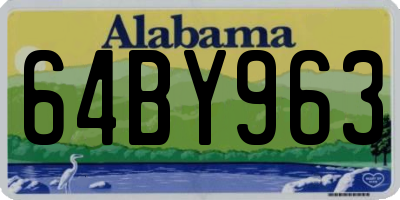 AL license plate 64BY963