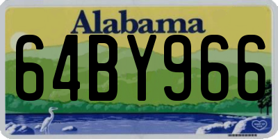 AL license plate 64BY966