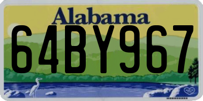 AL license plate 64BY967