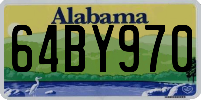 AL license plate 64BY970