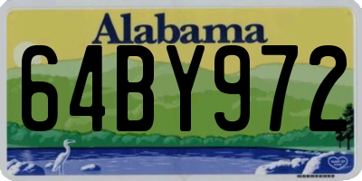 AL license plate 64BY972