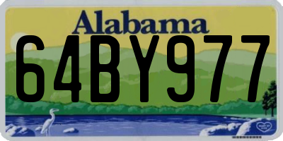 AL license plate 64BY977