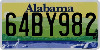 AL license plate 64BY982