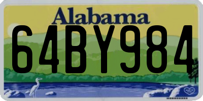 AL license plate 64BY984