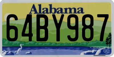 AL license plate 64BY987