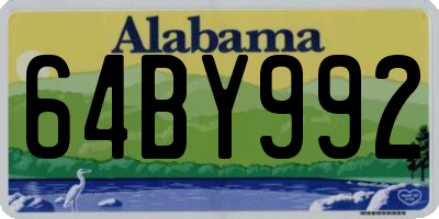 AL license plate 64BY992