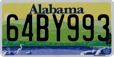 AL license plate 64BY993
