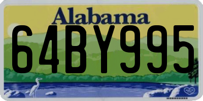 AL license plate 64BY995