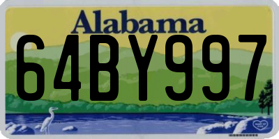 AL license plate 64BY997