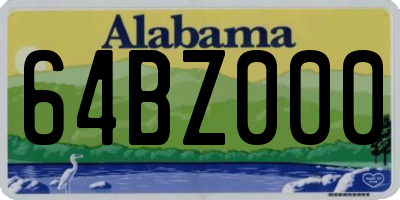 AL license plate 64BZ000