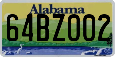 AL license plate 64BZ002
