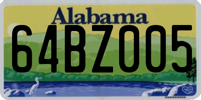 AL license plate 64BZ005