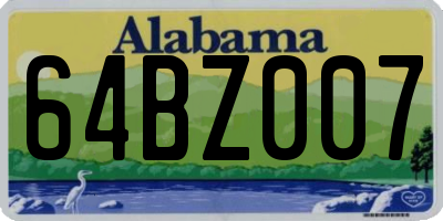 AL license plate 64BZ007