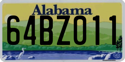 AL license plate 64BZ011