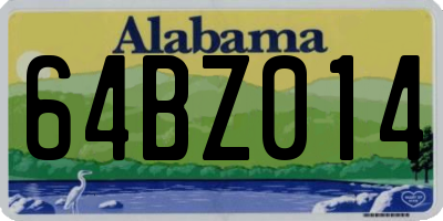 AL license plate 64BZ014