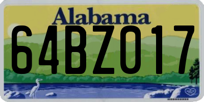 AL license plate 64BZ017