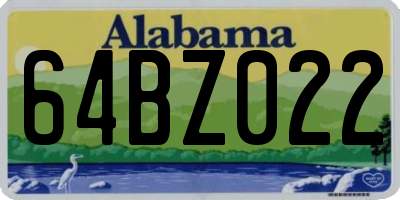 AL license plate 64BZ022