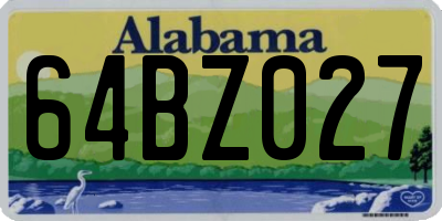 AL license plate 64BZ027