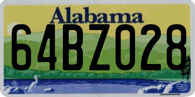 AL license plate 64BZ028