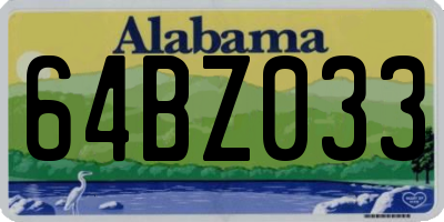 AL license plate 64BZ033