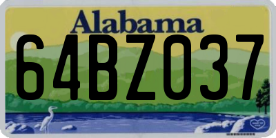 AL license plate 64BZ037