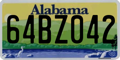 AL license plate 64BZ042