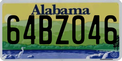 AL license plate 64BZ046