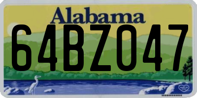 AL license plate 64BZ047