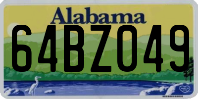 AL license plate 64BZ049