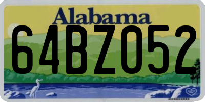 AL license plate 64BZ052