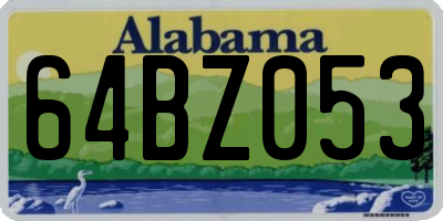 AL license plate 64BZ053