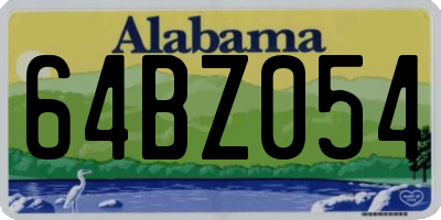 AL license plate 64BZ054