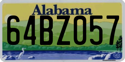 AL license plate 64BZ057