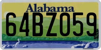 AL license plate 64BZ059