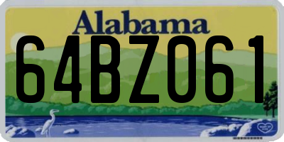 AL license plate 64BZ061