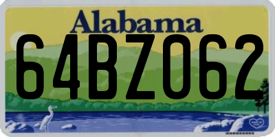 AL license plate 64BZ062