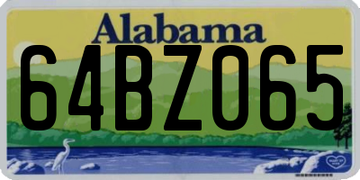 AL license plate 64BZ065