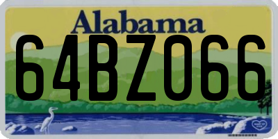 AL license plate 64BZ066
