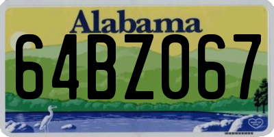 AL license plate 64BZ067