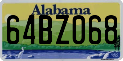 AL license plate 64BZ068