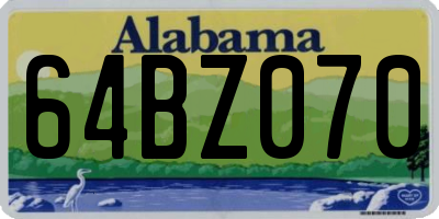AL license plate 64BZ070